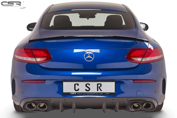 CSR Heckspoiler | Heckflügel mit ABE für Mercedes-Benz C-Klasse C205 HF631-M Carbon Look matt strukturiert (keine Lackierung erforderlich)