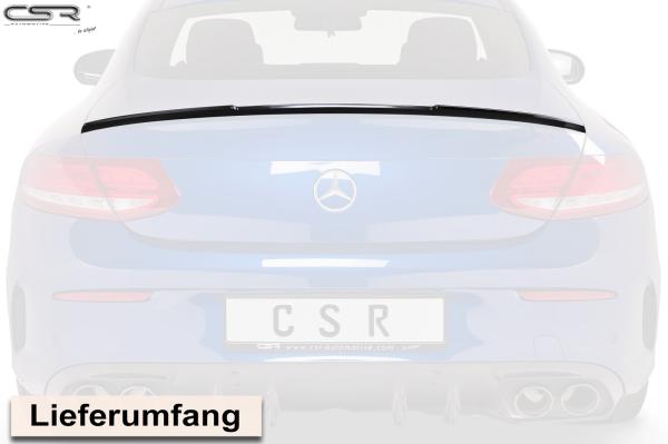CSR Heckspoiler | Heckflügel mit ABE für Mercedes-Benz C-Klasse C205 HF631-M Carbon Look matt strukturiert (keine Lackierung erforderlich)
