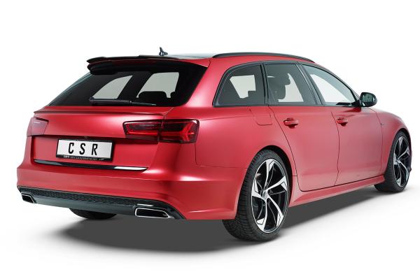 CSR Heckspoiler | Heckflügel mit ABE für Audi A6 C7 S-Line / S6 C7 HF636-S Strukturiert schwarz matt (keine Lackierung erforderlich)