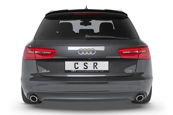 CSR Heckspoiler | Heckflügel mit ABE für Audi A6 C7 4G Avant HF640-S Strukturiert schwarz matt (keine Lackierung erforderlich)