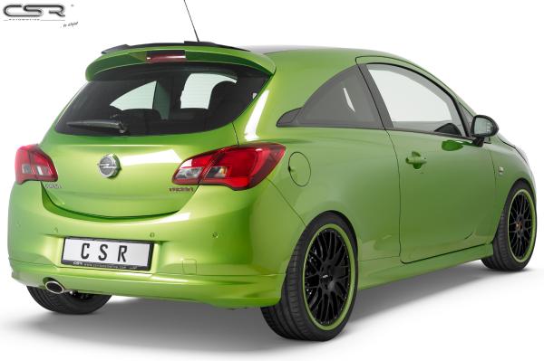 CSR Heckspoiler | Heckflügel mit ABE für Opel Corsa E OPC-Line HF663-G Glossy schwarz Hochglanz (keine Lackierung erforderlich)