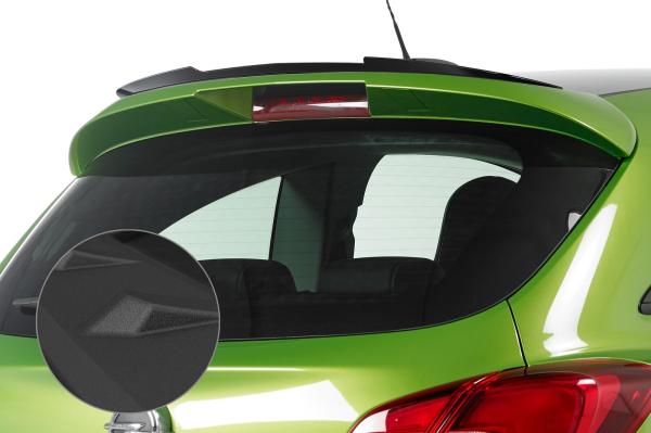 CSR Heckspoiler | Heckflügel mit ABE für Opel Corsa E OPC-Line HF663-S schwarz matt strukturiert (keine Lackierung erforderlich)