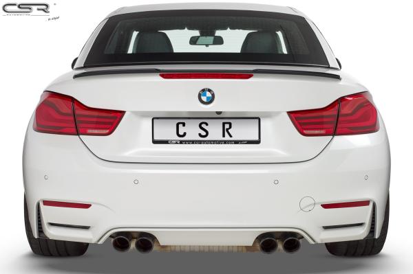 CSR Heckspoiler | Heckflügel mit ABE für BMW 4er F33 / M4 F83 Cabrio HF673-S Strukturiert schwarz matt (keine Lackierung erforderlich)