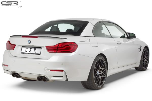 CSR Heckspoiler | Heckflügel mit ABE für BMW 4er F33 / M4 F83 Cabrio HF673-S Strukturiert schwarz matt (keine Lackierung erforderlich)