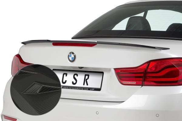 CSR Heckspoiler | Heckflügel mit ABE für BMW 4er F33 / M4 F83 Cabrio HF673-M Carbon Look matt strukturiert (keine Lackierung erforderlich)