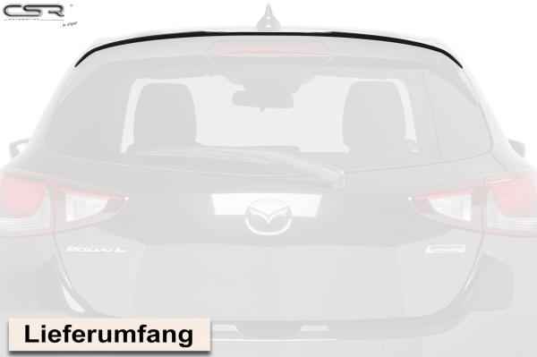 CSR Heckspoiler | Heckflügel mit ABE für Mazda 2 (Typ DJ) HF677-M Carbon Look matt strukturiert (keine Lackierung erforderlich)