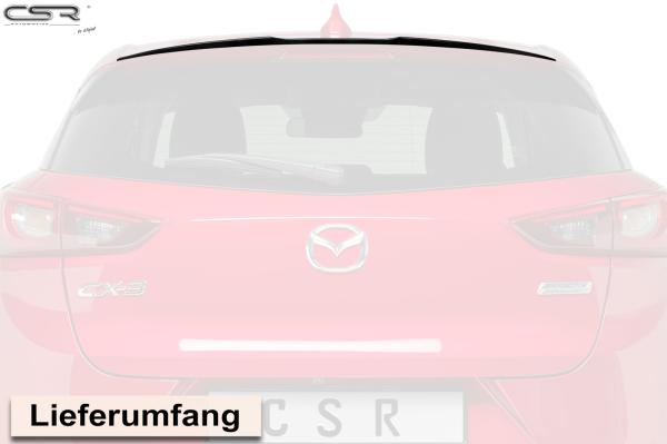 CSR Heckspoiler | Heckflügel mit ABE für Mazda CX-3 HF678-S Strukturiert schwarz matt (keine Lackierung erforderlich)