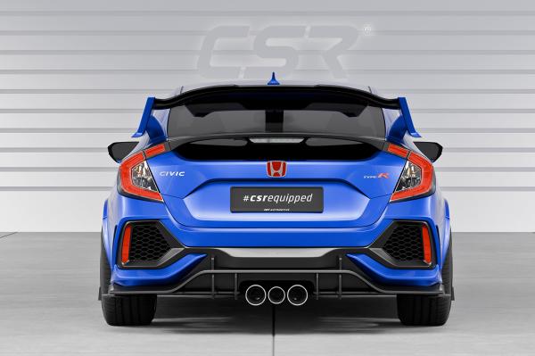 CSR Heckspoiler | Heckflügel mit ABE für Honda Civic Type R FK8 HF682-M Carbon Look matt strukturiert (keine Lackierung erforderlich)