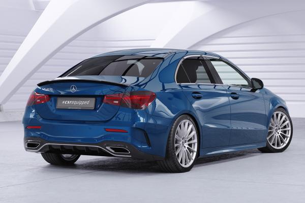 CSR Heckspoiler | Heckflügel mit ABE für Mercedes-Benz A-Klasse V177 Limousine HF690-G Glossy schwarz Hochglanz (keine Lackierung erforderlich)