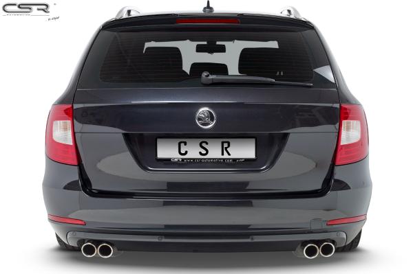 CSR Heckspoiler | Heckflügel mit ABE für Skoda Superb II (Typ 3T) Kombi HF691-L schwarz matt (Lackierung erforderlich)