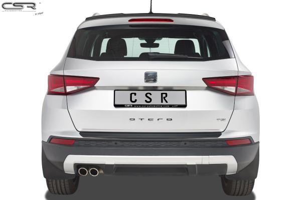CSR Heckspoiler | Heckflügel mit ABE für Seat Ateca (Typ 5FP, KH7) HF702-M Carbon Look matt strukturiert (keine Lackierung erforderlich)