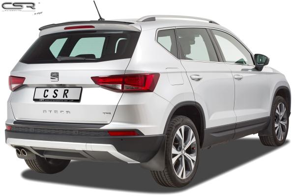 CSR Heckspoiler | Heckflügel mit ABE für Seat Ateca (Typ 5FP, KH7) HF702-M Carbon Look matt strukturiert (keine Lackierung erforderlich)