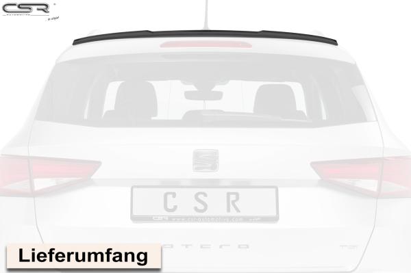 CSR Heckspoiler | Heckflügel mit ABE für Seat Ateca (Typ 5FP, KH7) HF702-M Carbon Look matt strukturiert (keine Lackierung erforderlich)
