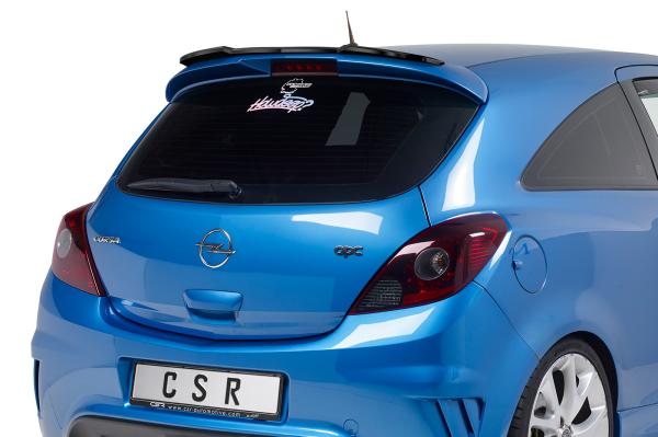 CSR Heckspoiler | Heckflügel mit ABE für Opel Corsa D OPC HF737-S schwarz matt strukturiert (keine Lackierung erforderlich)