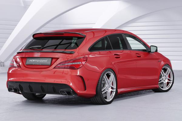 CSR Heckspoiler | Heckflügel mit ABE für Mercedes-Benz CLA X117 Shooting Brake HF743-M Carbon Look matt strukturiert (keine Lackierung erforderlich)
