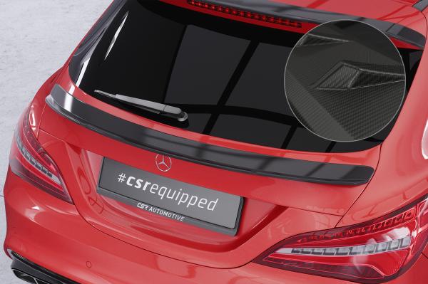 CSR Heckspoiler | Heckflügel mit ABE für Mercedes-Benz CLA X117 Shooting Brake HF743-M Carbon Look matt strukturiert (keine Lackierung erforderlich)