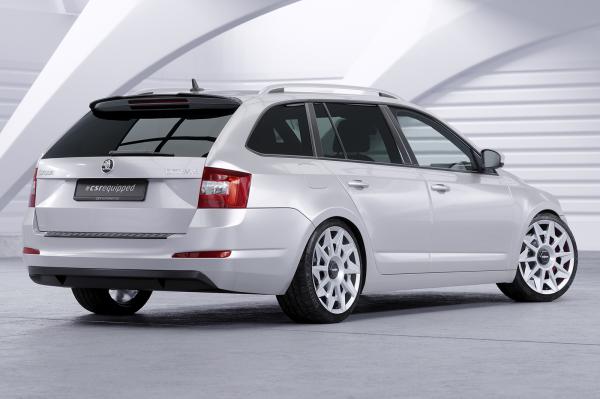 CSR Heckspoiler | Heckflügel mit ABE für Skoda Octavia III (Typ 5E) Combi HF747-S schwarz matt strukturiert (keine Lackierung erforderlich)