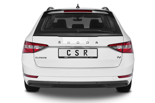 CSR Heckspoiler | Heckflügel mit ABE für Skoda Superb III (Typ 3V) Combi HF749-S schwarz matt strukturiert (keine Lackierung erforderlich)