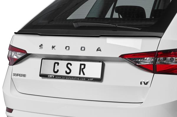 CSR Heckspoiler | Heckflügel mit ABE für Skoda Superb III (Typ 3V) Combi HF749-S schwarz matt strukturiert (keine Lackierung erforderlich)