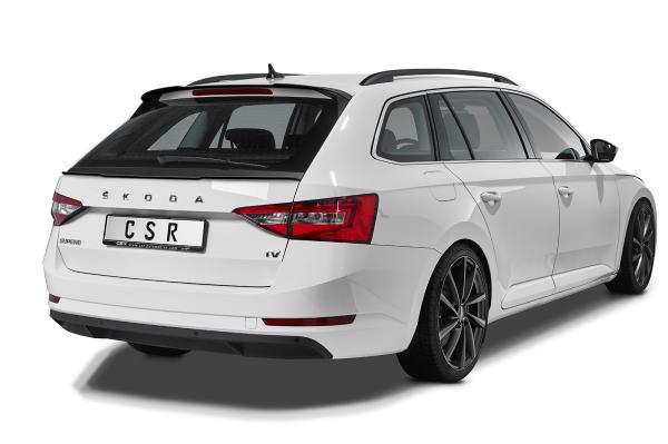 CSR Heckspoiler | Heckflügel mit ABE für Skoda Superb III (Typ 3V) Combi HF749-S schwarz matt strukturiert (keine Lackierung erforderlich)