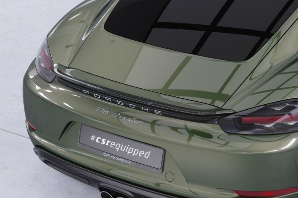 CSR Heckspoiler | Heckflügel mit ABE für Porsche 718 Cayman (Typ 982) HF763-L Lackierung erforderlich (schwarz matt)