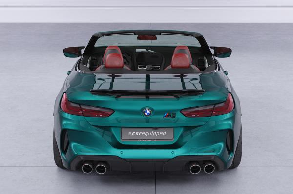 CSR Heckspoiler | Heckflügel mit ABE für BMW 8er / M8 G14 / F91 Cabrio HF767-C Carbon Look Hochglanz (keine Lackierung erforderlich)