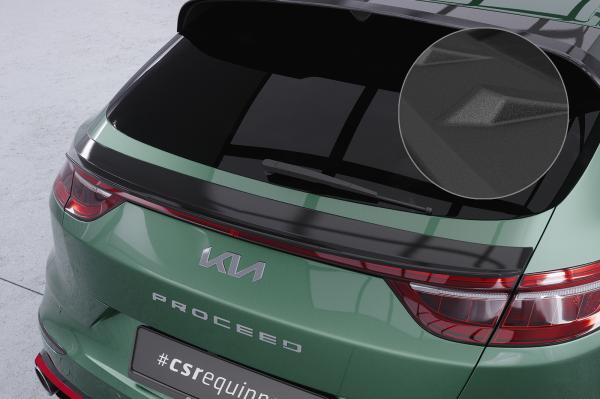 CSR Heckspoiler | Heckflügel mit ABE für Kia Pro Ceed (CD) HF771-S Strukturiert schwarz matt (keine Lackierung erforderlich)