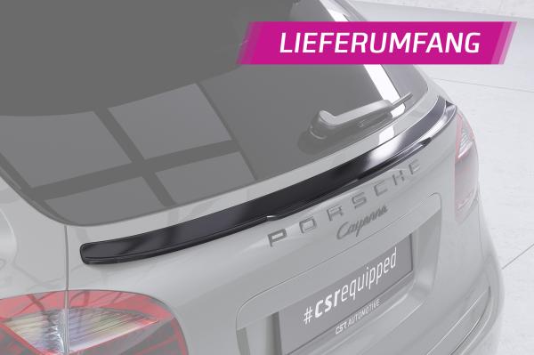 CSR Heckspoiler | Heckflügel mit ABE für Porsche Cayenne Typ 92A HF782-L schwarz matt (Lackierung erforderlich)