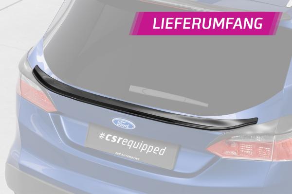 CSR Heckspoiler | Heckflügel mit ABE für Ford Focus MK3 Turnier HF786-S Strukturiert schwarz matt (keine Lackierung erforderlich)