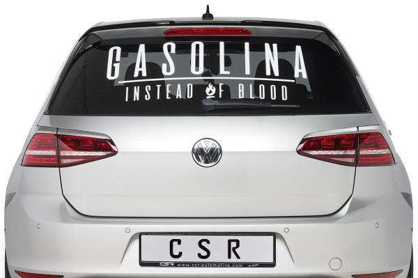 CSR Heckspoiler | Heckflügel mit ABE für VW Golf 7 Basis HF794-C Carbon Look glänzend (keine Lackierung erforderlich)