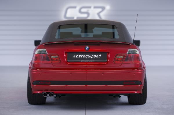 CSR Heckspoiler | Heckflügel mit ABE für BMW 3er E46 Coupe / Cabrio HF796-S Strukturiert schwarz matt (keine Lackierung erforderlich)