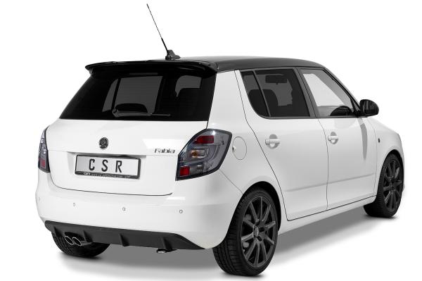 CSR Heckspoiler | Heckflügel mit ABE für Skoda Fabia 2 RS (Typ 5J) HF803-L schwarz matt (Lackierung erforderlich)