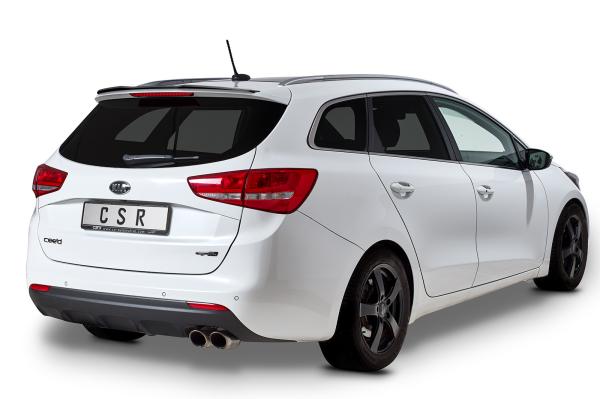 CSR Heckspoiler | Heckflügel mit ABE für KIA Ceed (JD) SW HF804-S Strukturiert schwarz matt (keine Lackierung erforderlich)