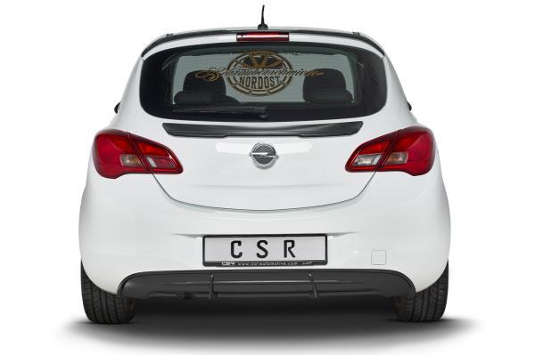 CSR Heckspoiler | Heckflügel mit ABE für Opel Corsa E HF832-G Glossy schwarz Hochglanz (keine Lackierung erforderlich)