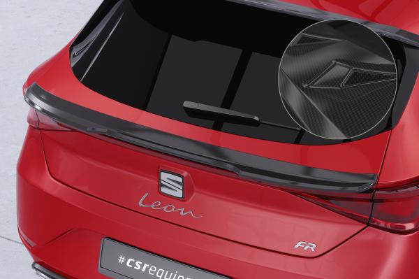 CSR Heckspoiler | Heckflügel mit ABE für Seat Leon 4 (Typ KL) HF835-C Carbon Look Hochglanz (keine Lackierung erforderlich)