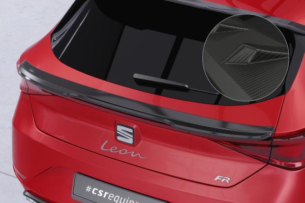 CSR Heckspoiler | Heckflügel mit ABE für Seat Leon 4 (Typ KL) HF835-M Carbon Look matt strukturiert (keine Lackierung erforderlich)