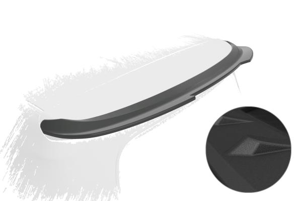 CSR Heckspoiler | Heckflügel mit ABE für Smart fortwo 453 Cabrio HF863-S schwarz matt strukturiert (keine Lackierung erforderlich)