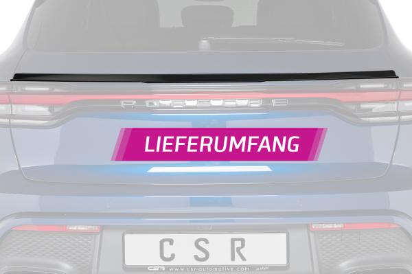 CSR Heckspoiler | Heckflügel mit ABE für Porsche Macan HF876-L schwarz matt (Lackierung erforderlich)