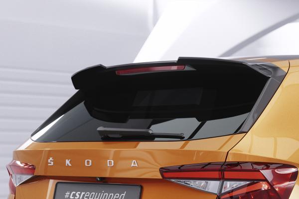 CSR Heckspoiler | Heckflügel mit ABE für Skoda Fabia 4 HF886-M Carbon Look matt strukturiert (keine Lackierung erforderlich)