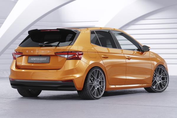CSR Heckspoiler | Heckflügel mit ABE für Skoda Fabia 4 HF886-M Carbon Look matt strukturiert (keine Lackierung erforderlich)