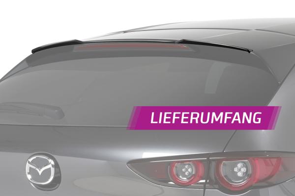 CSR Heckspoiler | Heckflügel mit ABE für Mazda 3 (Typ BP) Schrägheck HF894-C Carbon Look Hochglanz (keine Lackierung erforderlich)