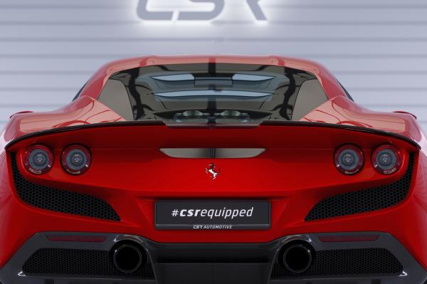 CSR Heckspoiler | Heckflügel mit ABE für Ferrari F8 Tributo / Spider HF908-G Glossy schwarz Hochglanz (keine Lackierung erforderlich)