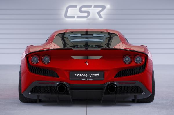CSR Heckspoiler | Heckflügel mit ABE für Ferrari F8 Tributo / Spider HF908-G Glossy schwarz Hochglanz (keine Lackierung erforderlich)