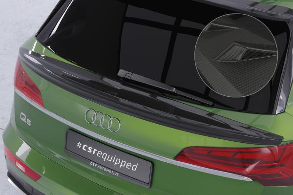 CSR Heckspoiler | Heckflügel mit ABE für Audi Q5 (FY) HF973-M Carbon Look matt strukturiert (keine Lackierung erforderlich)