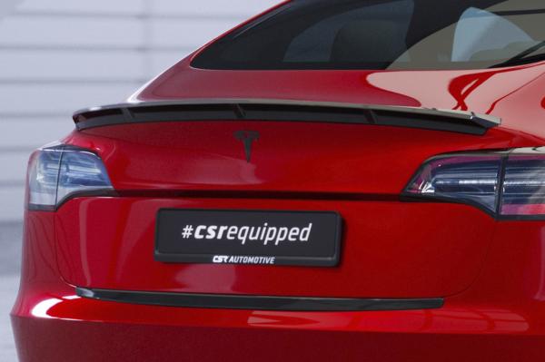 CSR Heckspoiler | Heckflügel mit ABE für Tesla Model 3 HF985-L Lackierung erforderlich (schwarz matt)