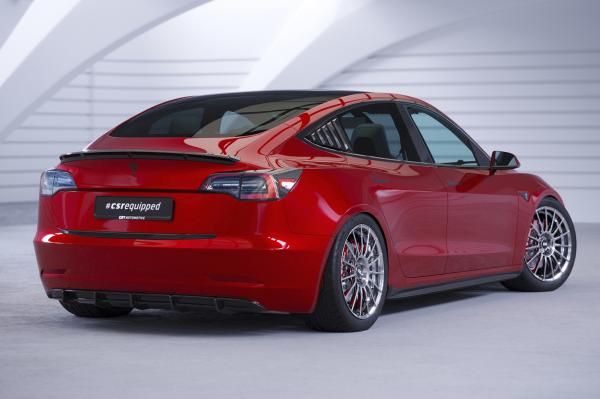 CSR Heckspoiler | Heckflügel mit ABE für Tesla Model 3 HF985-L Lackierung erforderlich (schwarz matt)