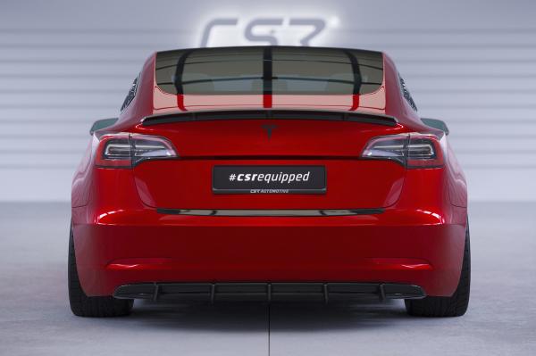 CSR Heckspoiler | Heckflügel mit ABE für Tesla Model 3 HF985-L Lackierung erforderlich (schwarz matt)