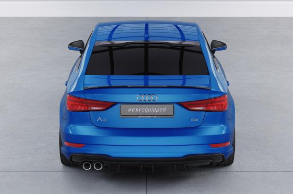 CSR Heckscheibenblend mit ABE für Audi A3 / S3 (8V) Limousine HSB087-C Carbon Look Hochglanz (keine Lackierung erforderlich)
