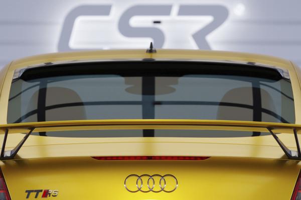 CSR Heckscheibenblend mit ABE für Audi TT / TTS / TT RS (8J) Coupe HSB090-S schwarz matt strukturiert (keine Lackierung erforderlich)