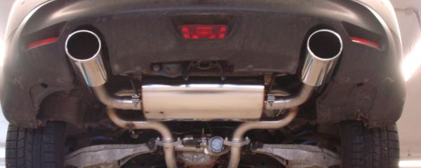 Fox Endschalldämpfer quer 129x106 Typ 32 rechts/links für Infiniti FX30d (ab 2010) – Edelstahl, Rohr 55 mm, EG-Gutachten